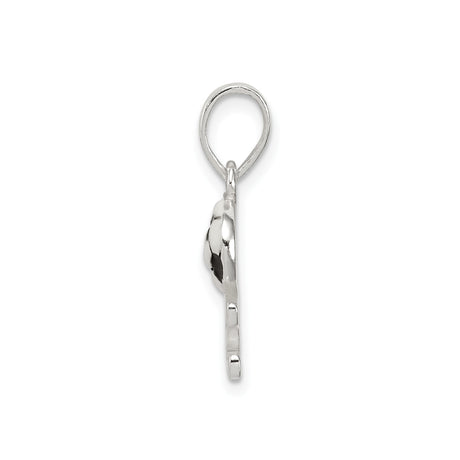 Sterling Silver Soccer Pendant, Love Soccer Charm for Women or Unisex Sports Jewelry