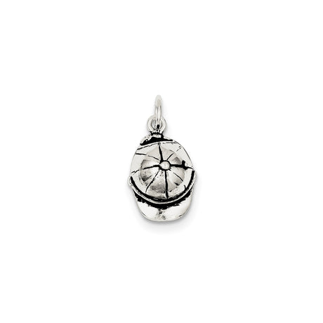 Sterling Silver Baseball Cap Pendant Charm, 3D Ballcap Design, Sports Jewelry for Fans