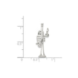 Sterling Silver Trumpet Charm Pendant, Miniature Music Symbol Jewelry for Musicians and Jazz Lovers