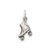 Sterling Silver Roller Skate Charm Pendant, Retro 1980s Style Skater Jewelry for Women or Unisex