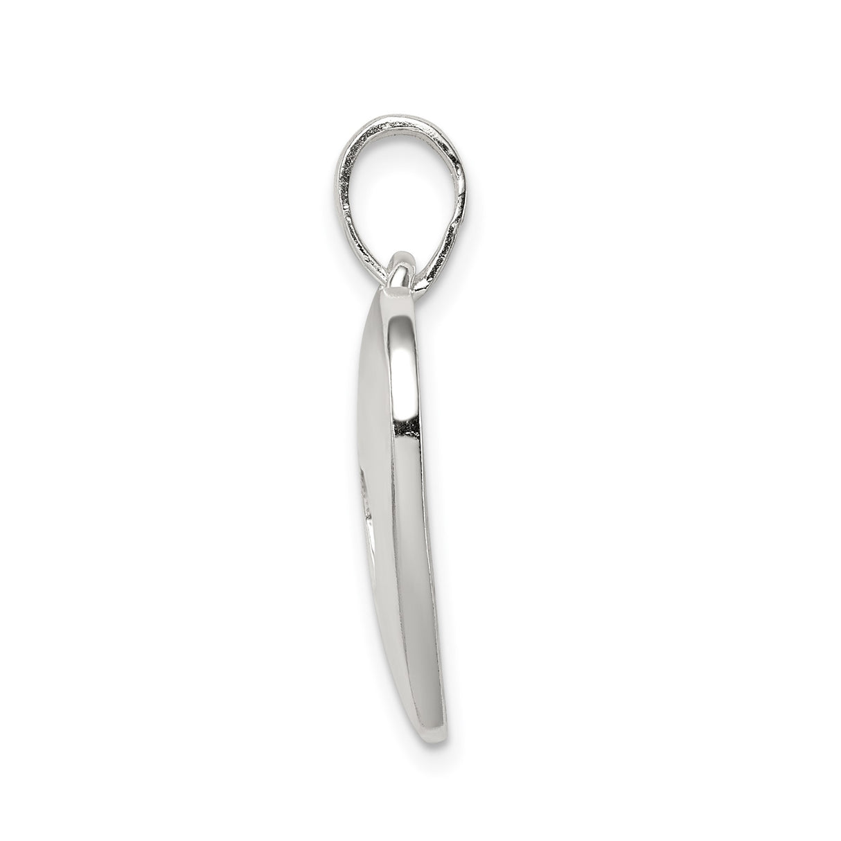 Sterling Silver Heart Pendant with Cut-Out Paw Design, Pet Memorial Jewelry for Women