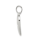Sterling Silver Heart Pendant with Cut-Out Paw Design, Pet Memorial Jewelry for Women