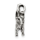 Sterling Silver Scottish Terrier Pendant with Textured Dog Silhouette Charm for Women or Unisex Wear