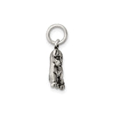 Sterling Silver Dog Pendant with Detailed Sitting Puppy Charm for Animal Lovers