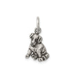 Sterling Silver Dog Pendant with Detailed Sitting Puppy Charm for Animal Lovers