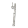 Sterling Silver Flute Charm Pendant, Musical Instrument Jewelry for Musicians and Music Lovers