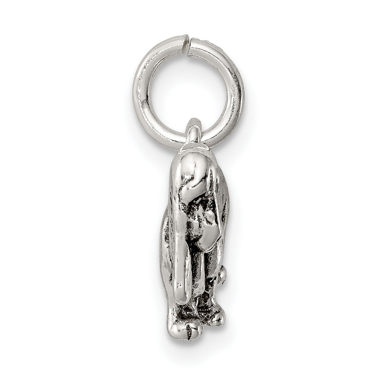 Sterling Silver Basset Hound Dog Pendant, Realistic Pet Charm for Women or Unisex Wear