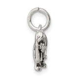 Sterling Silver Basset Hound Dog Pendant, Realistic Pet Charm for Women or Unisex Wear