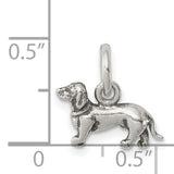 Sterling Silver Dachshund Dog Charm Pendant, Detailed Hound Design for Women or Unisex
