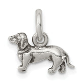 Sterling Silver Dachshund Dog Charm Pendant, Detailed Hound Design for Women or Unisex