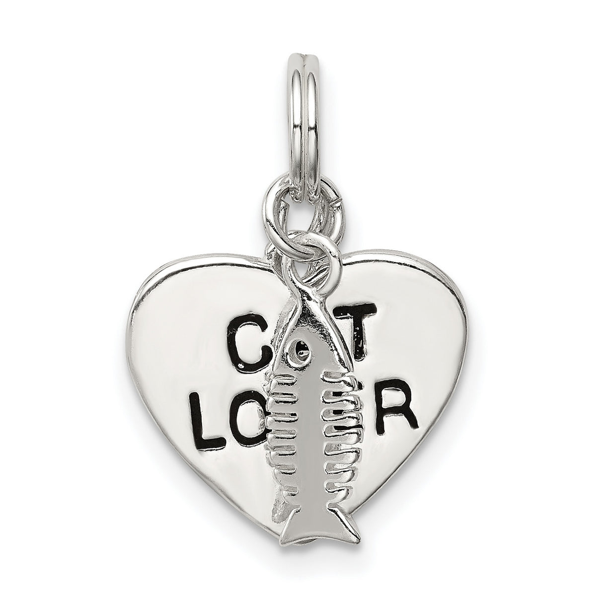 Cat Lover Charm Pendant in Real 925 Sterling Silver
