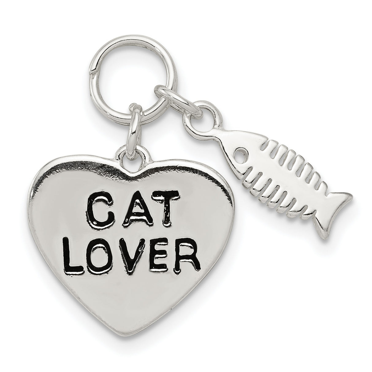 Cat Lover Charm Pendant in Real 925 Sterling Silver