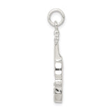Sterling Silver Violin Pendant Charm, Realistic Musical Instrument Design, Unisex Jewelry Piece