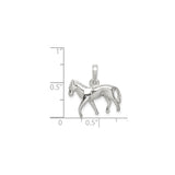 Sterling Silver Horse Pendant with Detailed Walking Horse Design, Equestrian Jewelry