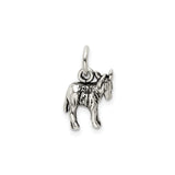 Sterling Silver Donkey Charm Pendant, Realistic 3D Farm Animal Jewelry, Equestrian Style