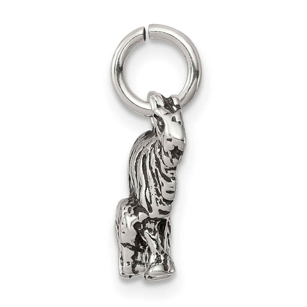 Antiqued Goat Charm Pendant in Real 925 Sterling Silver