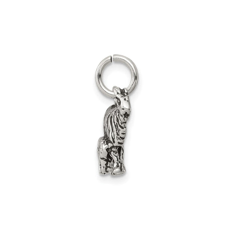 Sterling Silver Goat and Kid Pendant, Farm Animal Mother and Baby Charm, Rustic Nature Jewelry