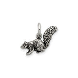 Sterling Silver Squirrel Pendant, Detailed Woodland Animal Charm for Nature Lovers