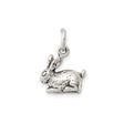 Sterling Silver Rabbit Charm Pendant, Realistic Bunny Design, Nature-Inspired Animal Jewelry