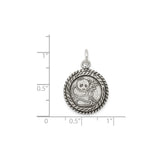 Sterling Silver Panda Pendant with Bamboo Design, Nature Animal Charm Jewelry