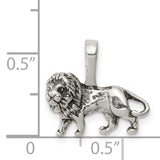 Antiqued Male Lion Charm Pendant in Real 925 Sterling Silver