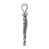 Male Lion Charm Pendant in Real 925 Sterling Silver