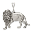 Male Lion Charm Pendant in Real 925 Sterling Silver