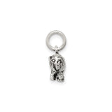 Sterling Silver Elephant Charm Pendant, 3D Animal Talisman Symbolizing Wisdom and Strength