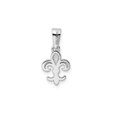 Sterling Silver Fleur-de-Lis Pendant, French Royalty Symbol Jewelry for Women or Unisex
