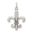 Sterling Silver Fleur-de-Lis Pendant Charm, Antique Finish, Gothic French Heritage Style