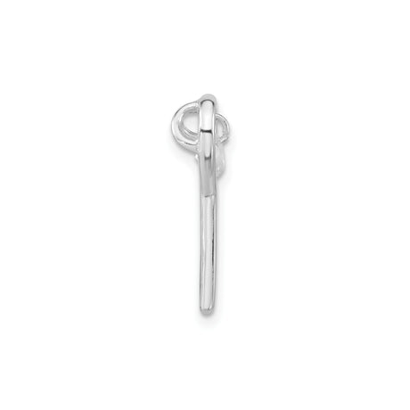 Sterling Silver Heart Key Pendant with Cubic Zirconia, Symbolic Jewelry for Women