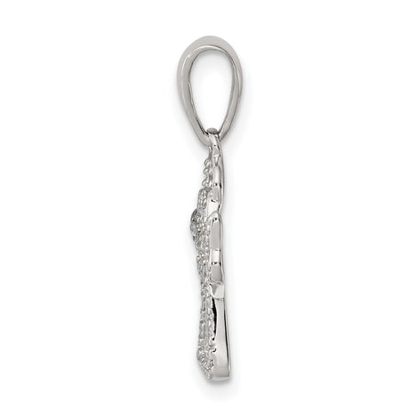 CZ Angel Charm Pendant in Real 925 Sterling Silver