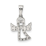 CZ Angel Charm Pendant in Real 925 Sterling Silver