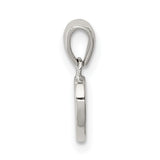 Sterling Silver Heart Pendant, Polished Finish, Engraving Ready, Minimalist Romantic Charm for Women