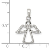 Angel CZ Wings Charm Pendant in Real 925 Sterling Silver