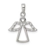 Angel CZ Wings Charm Pendant in Real 925 Sterling Silver