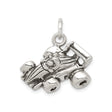 Sterling Silver Race Car Pendant with Formula One Driver Detailing, Motorsport Theme
