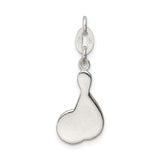 Sterling Silver Pendant Charm, Bowling Pin and Ball, Enamel Sports Theme