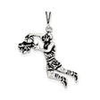Sterling Silver Basketball Player Pendant with Hoop, Sports Charm for Men or Unisex