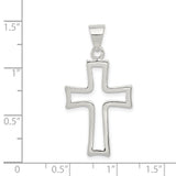 Cross Charm Pendant in Real 925 Sterling Silver