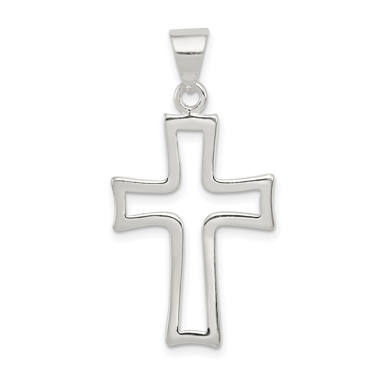 Cross Charm Pendant in Real 925 Sterling Silver