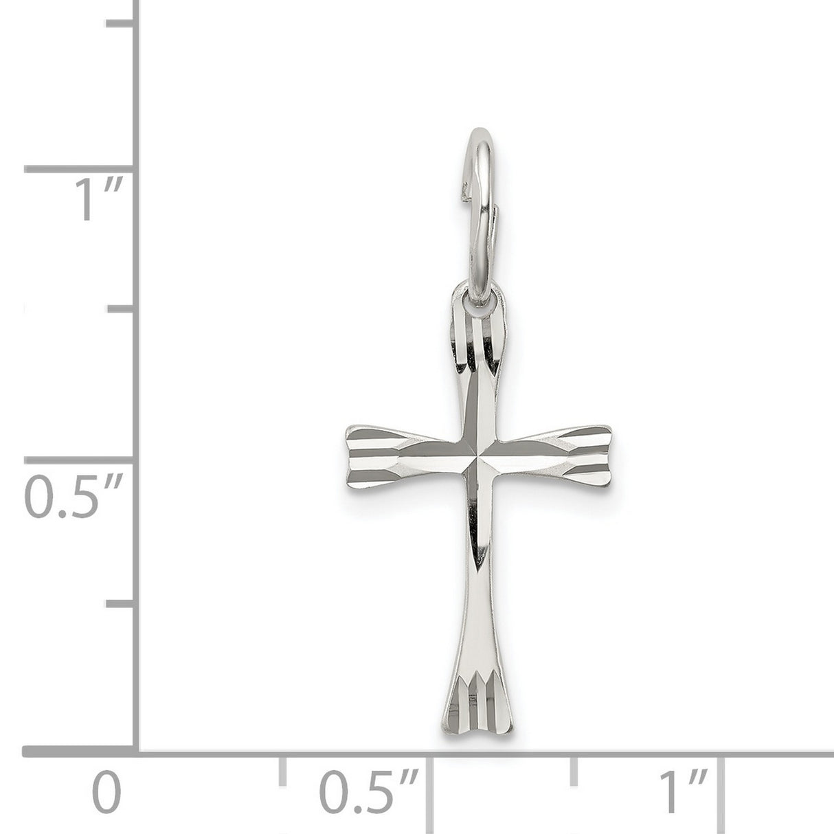 Cross Charm Pendant in Real 925 Sterling Silver