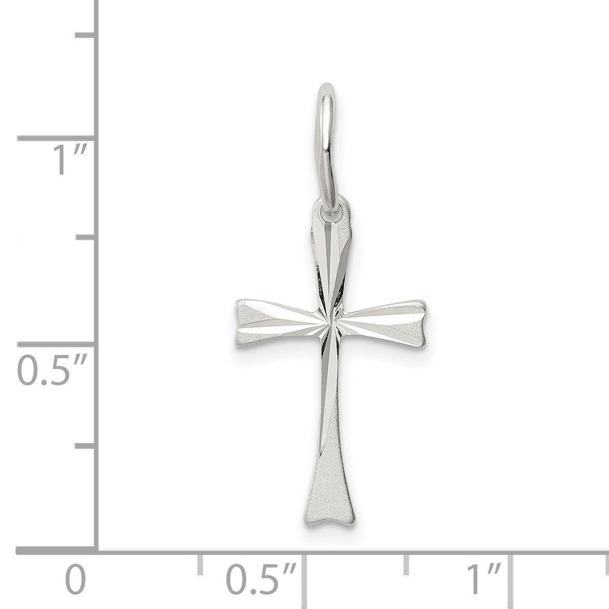 Cross Charm Pendant in Real 925 Sterling Silver