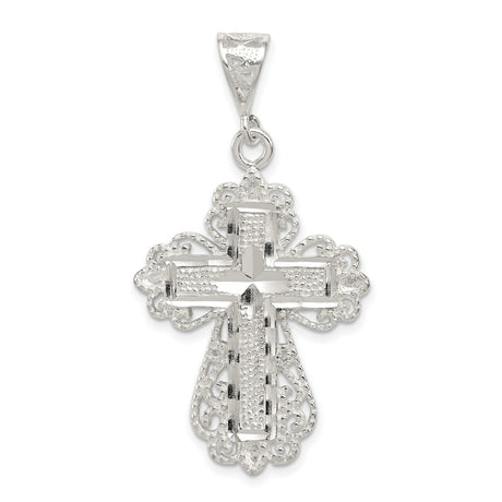 Cross Charm Pendant in Real 925 Sterling Silver