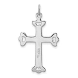 Sterling Silver Cross Pendant with Yellow Gold Vermeil, Modern Religious Design