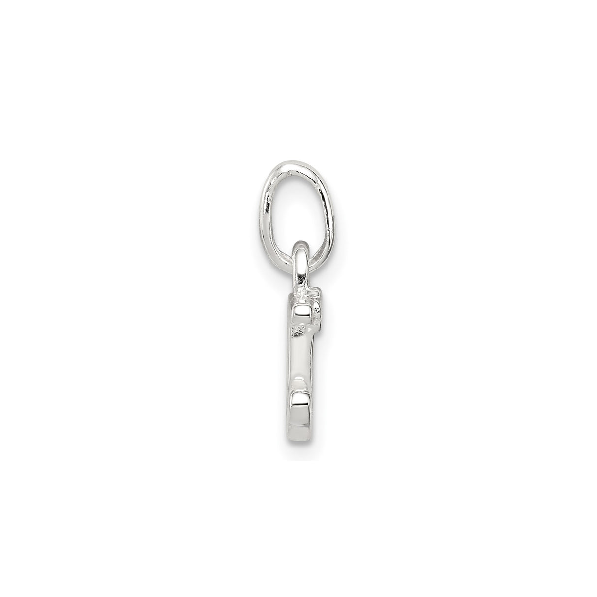 Sterling Silver Letter D Pendant Charm with Pink Enamel Flower Accent, Feminine Monogram Jewelry