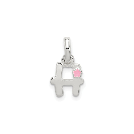 Sterling Silver Hebrew Hay Pendant with Pink Enamel Star, Judaica Charm for Women