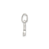 Sterling Silver Letter I Pendant with Pink Enamel Flower, Script Initial Charm for Women