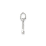 Sterling Silver Initial J Pendant with Pink Enamel Flower Accent, Monogram Charm for Girls