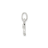 Sterling Silver Letter L Pendant with Pink Enamel Flower, Monogram Charm for Women and Girls